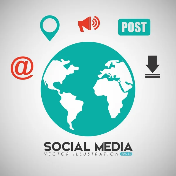 Social media design — Stock Vector