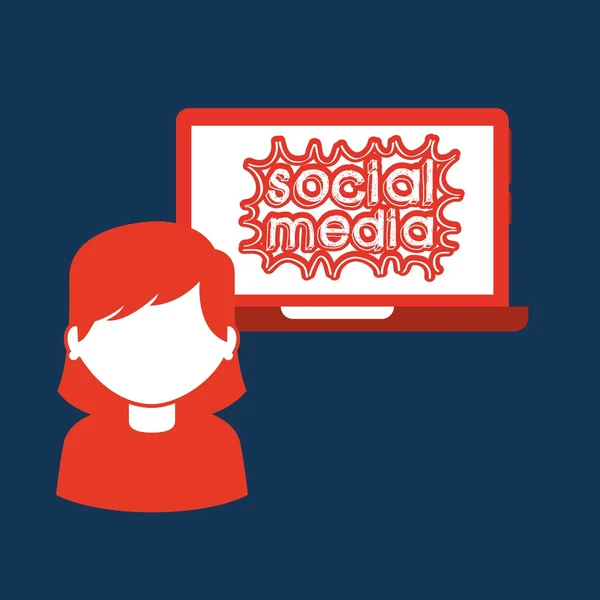 Social Media Design — Stockvektor