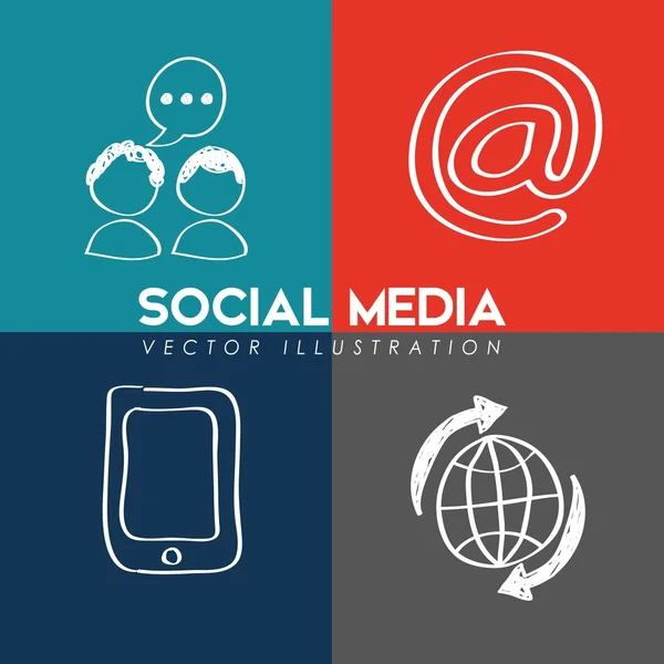 Sociale media ontwerp — Stockvector