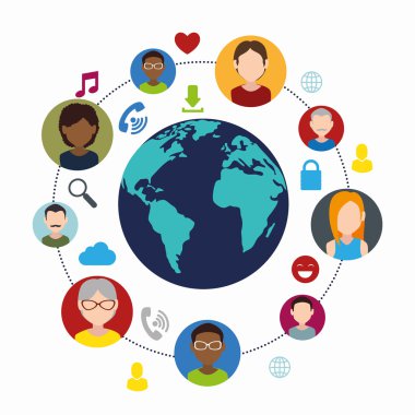 Sosyal Medya tasarım ile multimedya simgeler