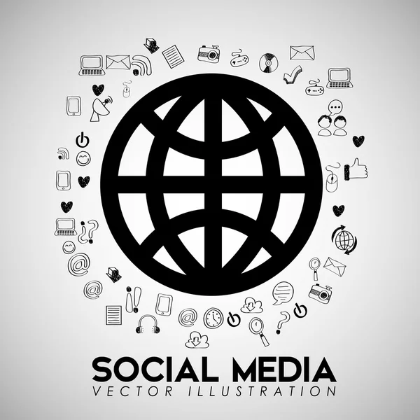 Design dei social media — Vettoriale Stock