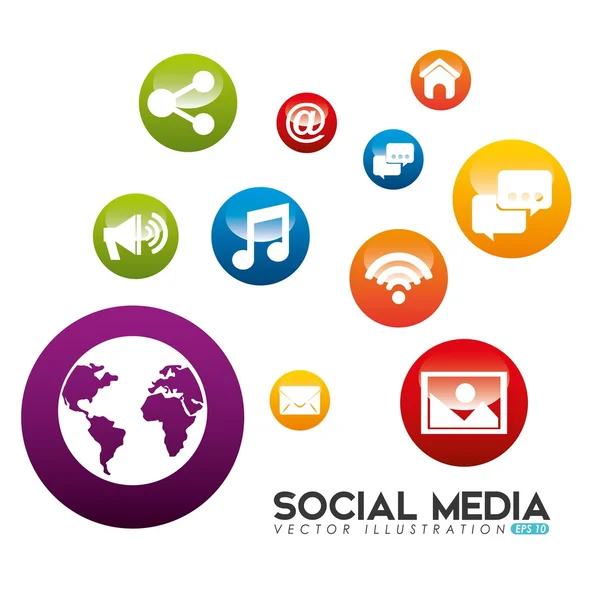 Design dei social media — Vettoriale Stock