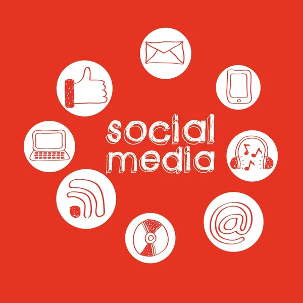 Sociale media ontwerp — Stockvector