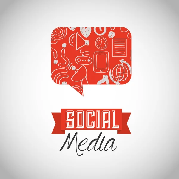 Design dei social media — Vettoriale Stock