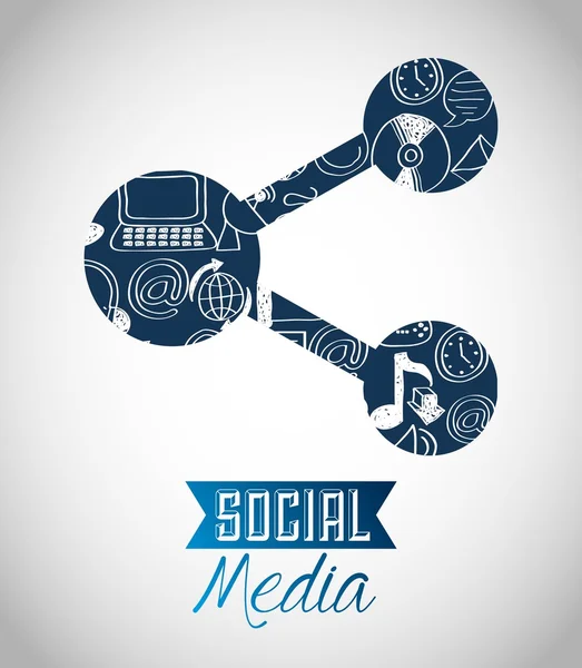 Design dei social media — Vettoriale Stock