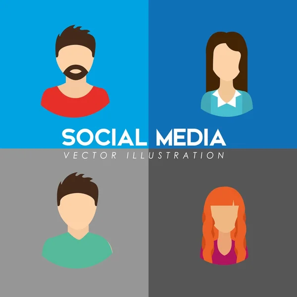 Diseño de redes sociales — Vector de stock