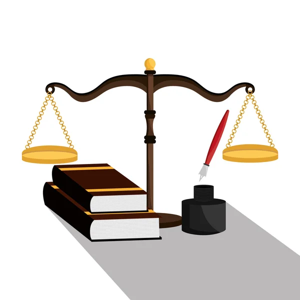 Derecho y justicia jurídica gráfica — Archivo Imágenes Vectoriales