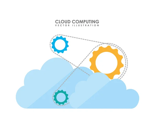 Cloud computing design – Stock-vektor