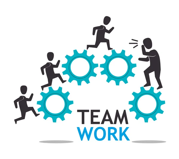 Zakelijke teamwerk en leiderschap — Stockvector