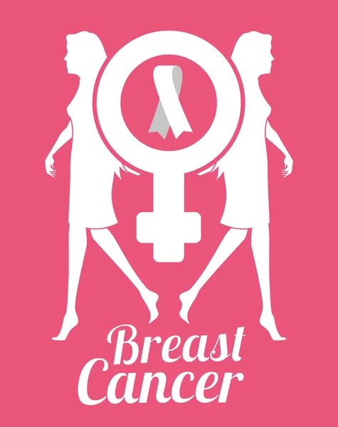 Breast cancer campaign — Stock Vector