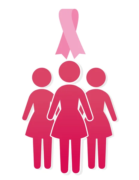 Campagna sul cancro al seno — Vettoriale Stock