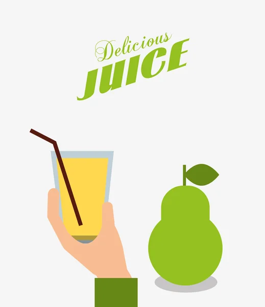 Delicioso diseño de frutas — Vector de stock