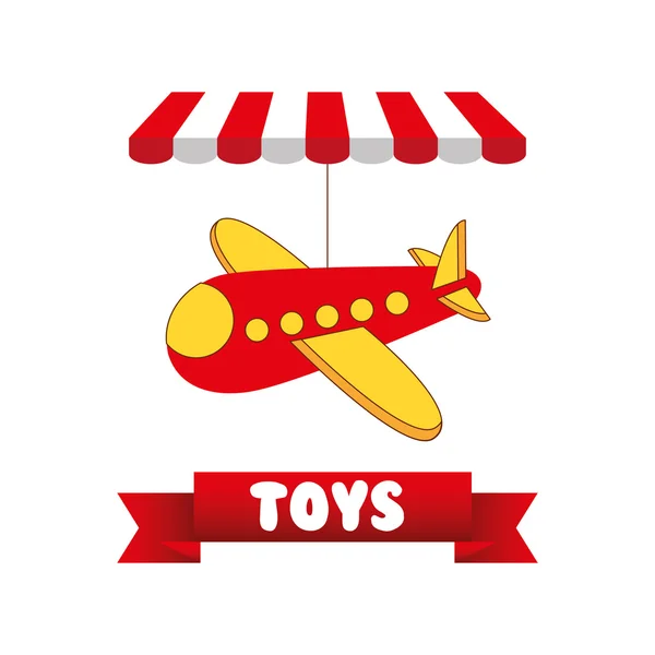 Juguetes niños tienda diseño — Vector de stock