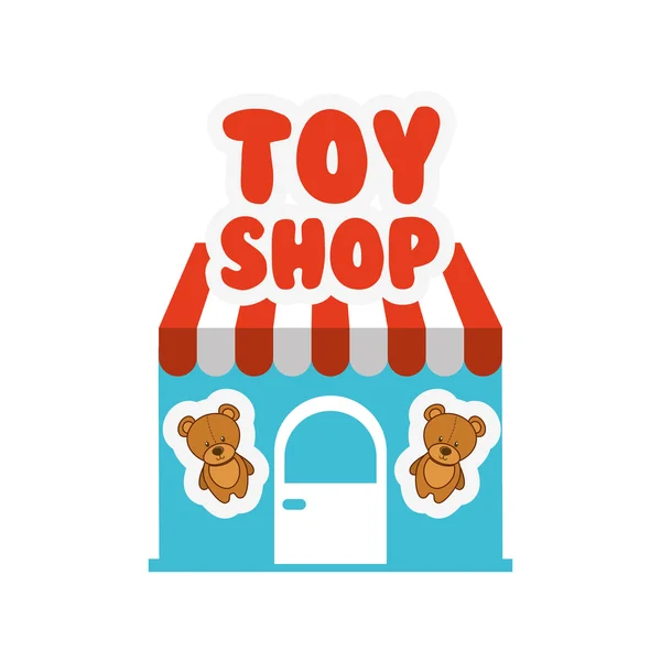 Speelgoed kinderen winkel ontwerp — Stockvector
