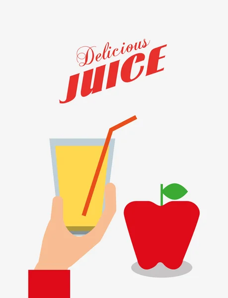 Delicioso diseño de frutas — Vector de stock