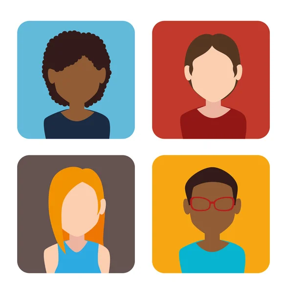 Personas icono de perfil gráfico — Vector de stock