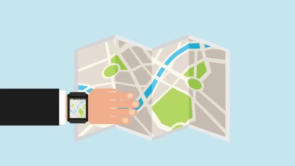 Design de ícone de GPS — Vídeo de Stock