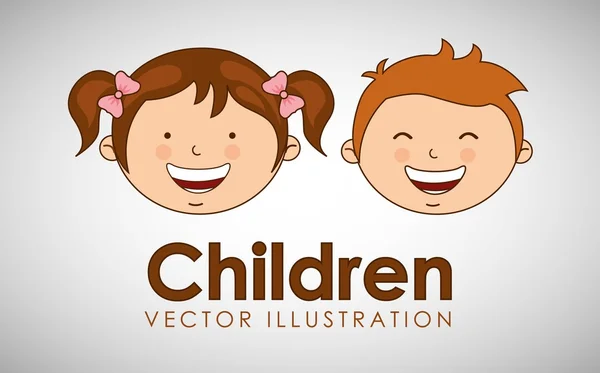 幸せな子供の設計 — ストックベクタ