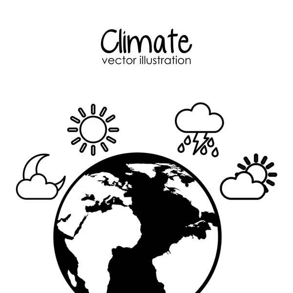 地球行星气候设计 — 图库矢量图片