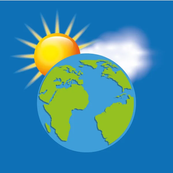 Earth planet climate design — Stock Vector