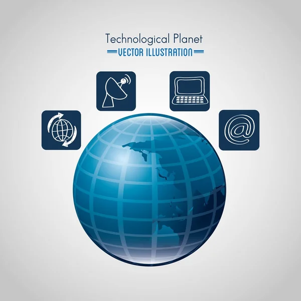 Aarde planeet conceptontwerp — Stockvector