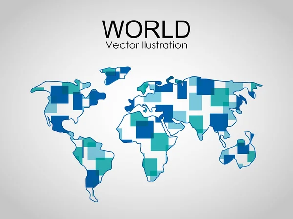 Projeto planeta terra — Vetor de Stock