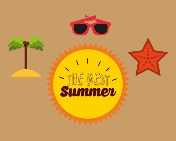 El mejor diseño de verano — Vector de stock