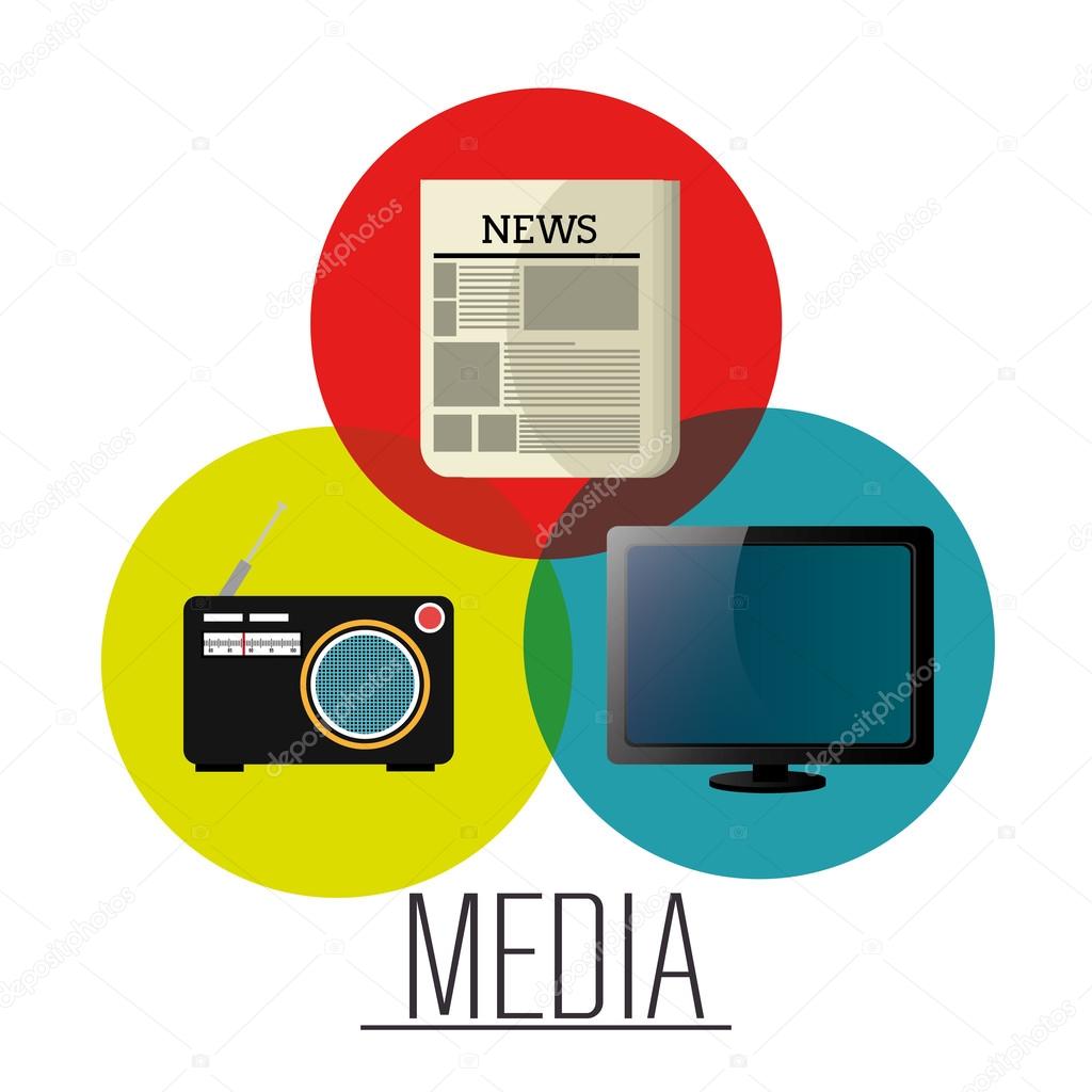 Mass media news graphic 