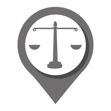 Kanun ve düzen simgesini grafik yuvarlak