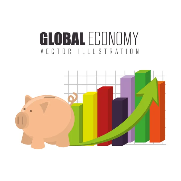 Wereldeconomie groei van — Stockvector