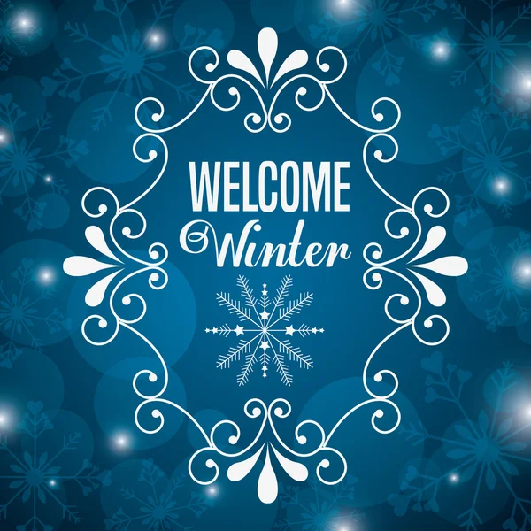 Vítejte v zimě design — Stockový vektor
