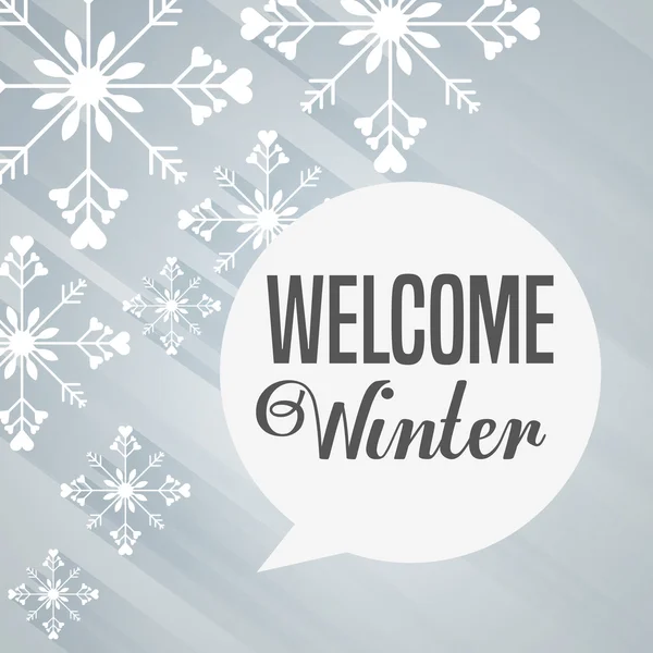 Welcome winter design — Stock Vector