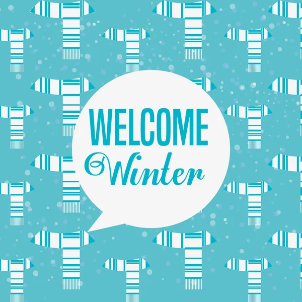 Welcome winter design — Stock Vector