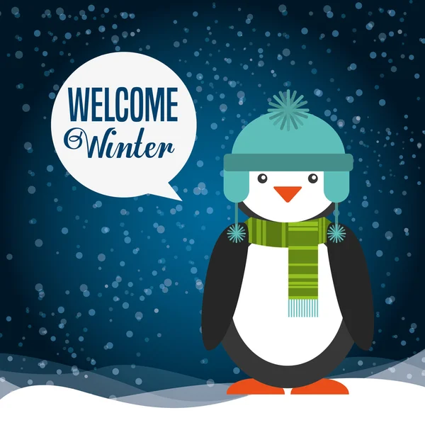 Welkom winter ontwerp — Stockvector