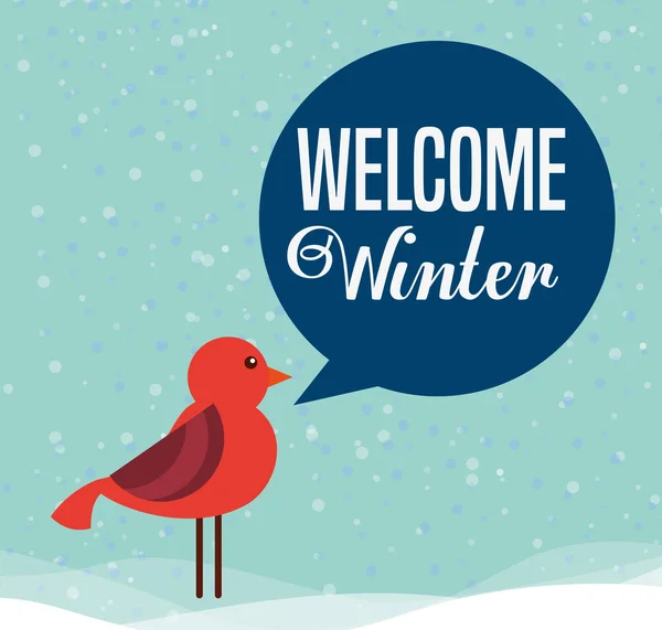Vítejte v zimě design — Stockový vektor
