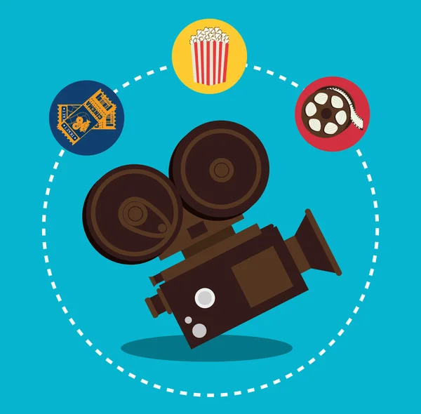 Cine y entretenimiento cinematográfico — Vector de stock