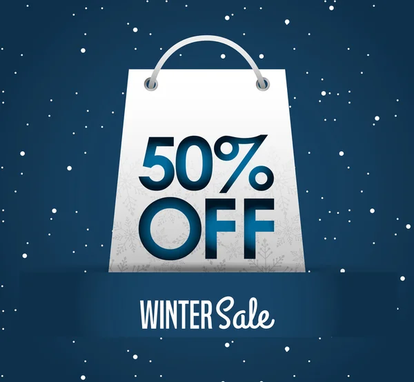 Winter sale design — Stock Vector