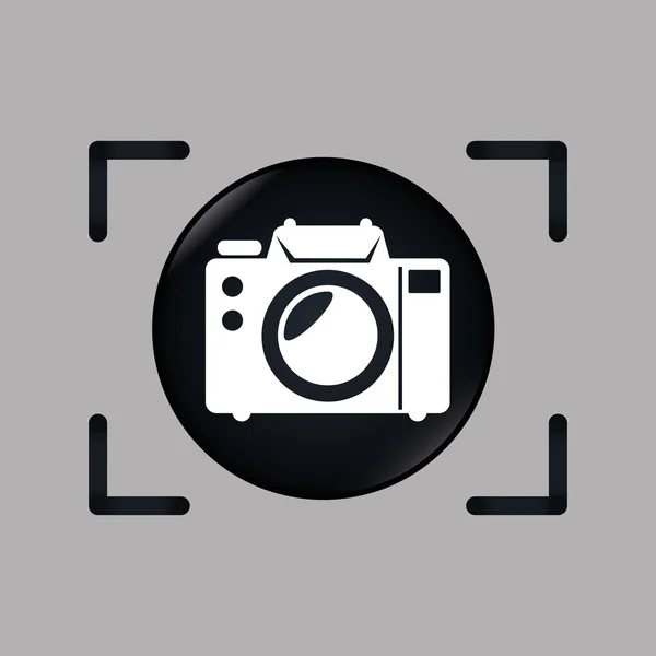 Φωτογραφική μηχανή και φωτογραφία μέσα ενημέρωσης — Διανυσματικό Αρχείο