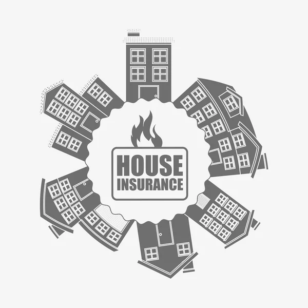 家の保険設計 — ストックベクタ