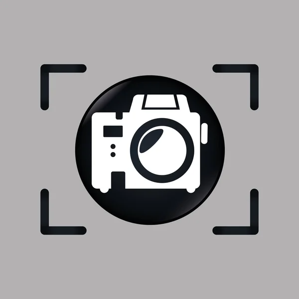 Φωτογραφική μηχανή και φωτογραφία μέσα ενημέρωσης — Διανυσματικό Αρχείο