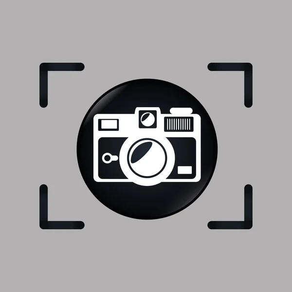 Fotocamera e mezzi fotografici — Vettoriale Stock