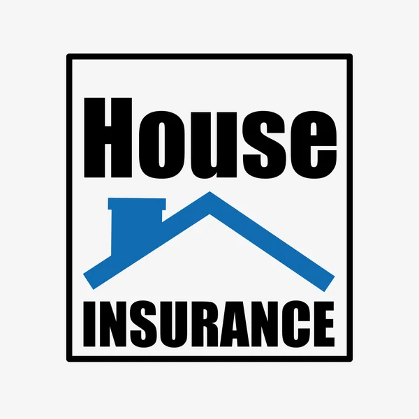 Hus försäkring design — Stock vektor