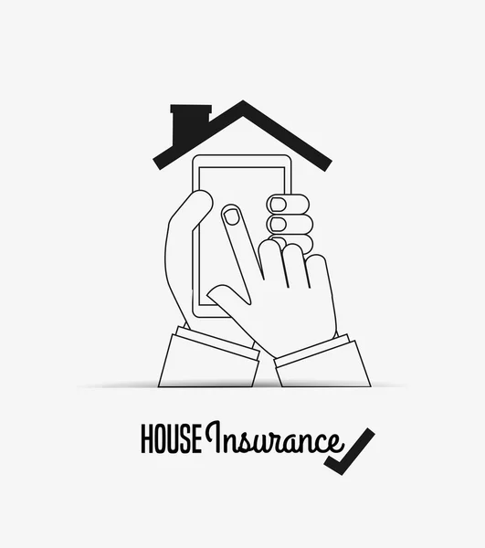 家の保険設計 — ストックベクタ