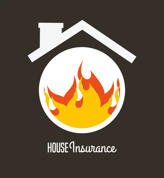 Conception d'assurance maison — Image vectorielle
