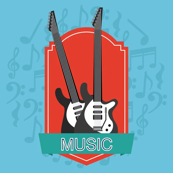 Diseño de icono de música — Vector de stock