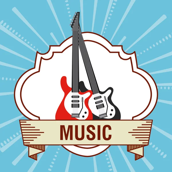 Diseño de icono de música — Vector de stock