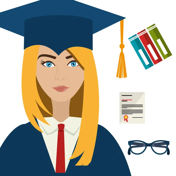 University students graduation — Stock Vector