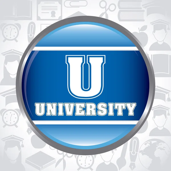 Graduierung und Universitätsdesign — Stockvektor