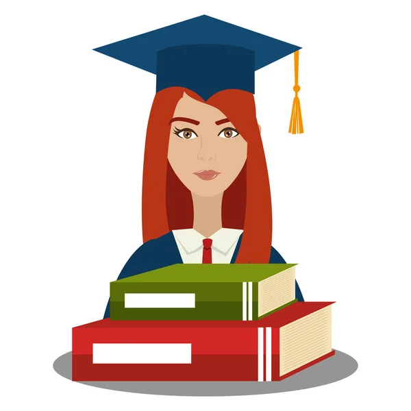 Graduación de estudiantes universitarios — Vector de stock