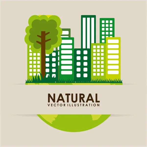 Diseño natural y ecológico — Vector de stock
